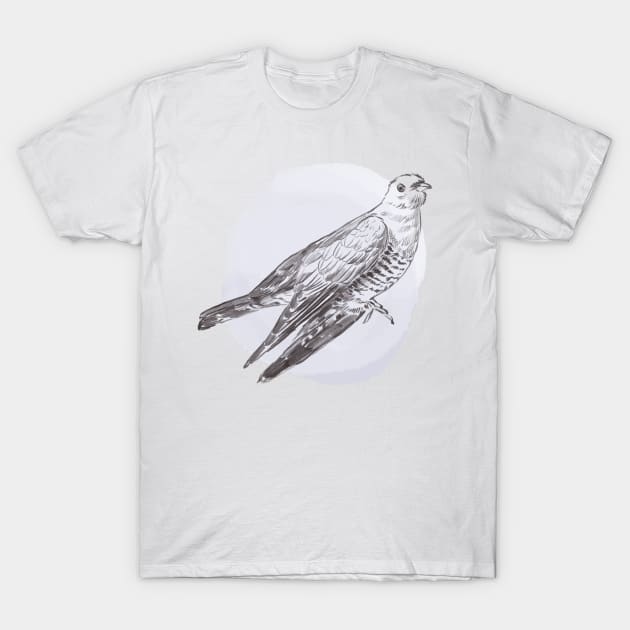 Hand drawn illustration of cuckoo forest bird T-Shirt by Lshvsk